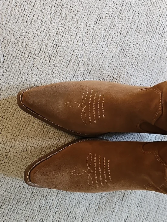 Suede Western Heeled Boots in Brown by DINGO - Picture 5 of 5